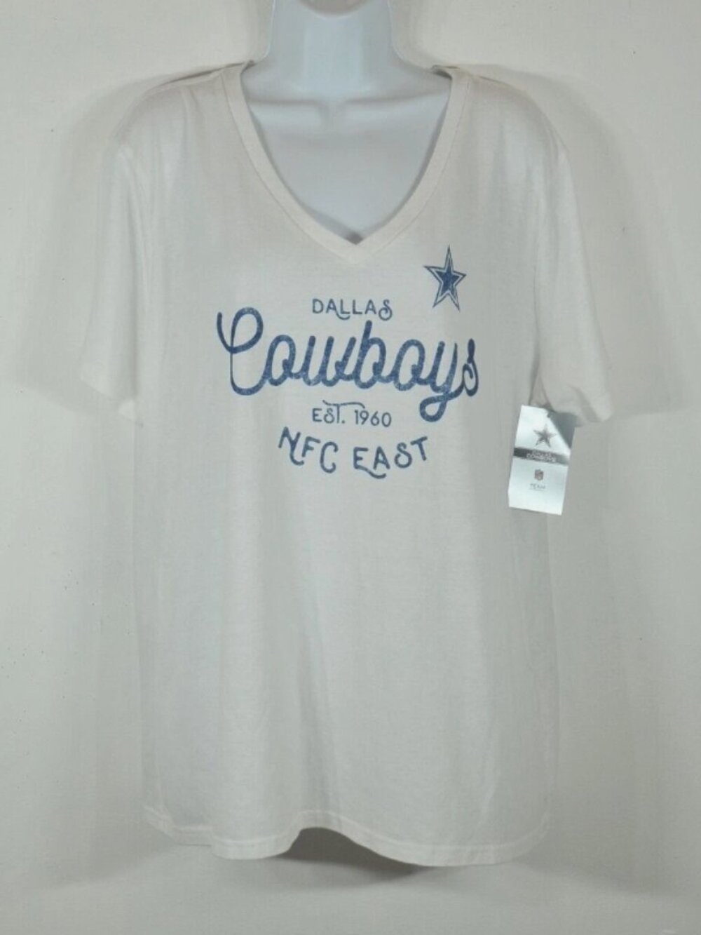 Dallas Cowboys NFLWoman's T-shirt 2XL Officially Licensed Product White NWT